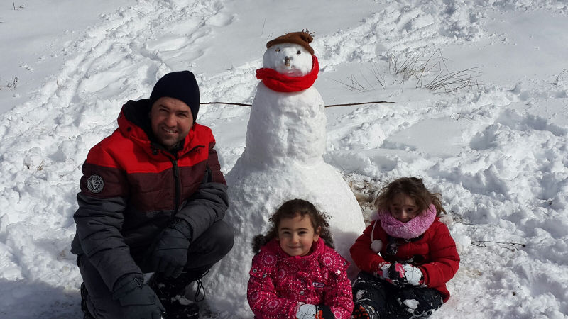 A Kurdish/Syrian/Canadian snowman!